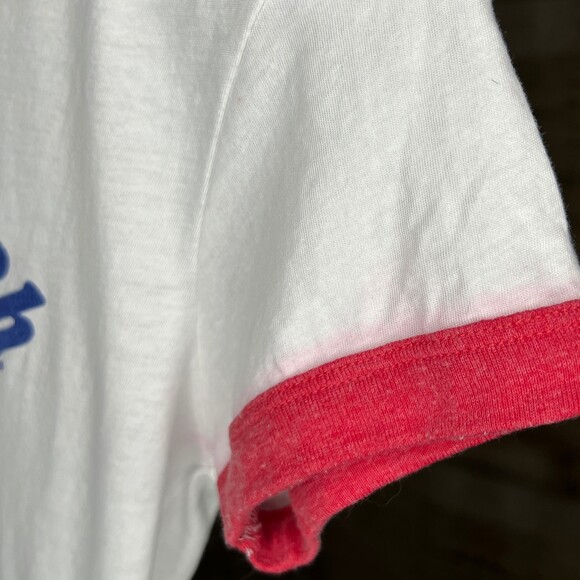 RUSSEL ATHLETIC LOUISIANA TECH RED,WHITE, AND BLUE SIZE LARGE RINGER TEE - Picture 3 of 4